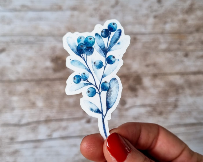 Sticker baies bleues