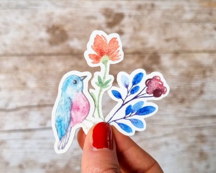 Lot trois petits stickers