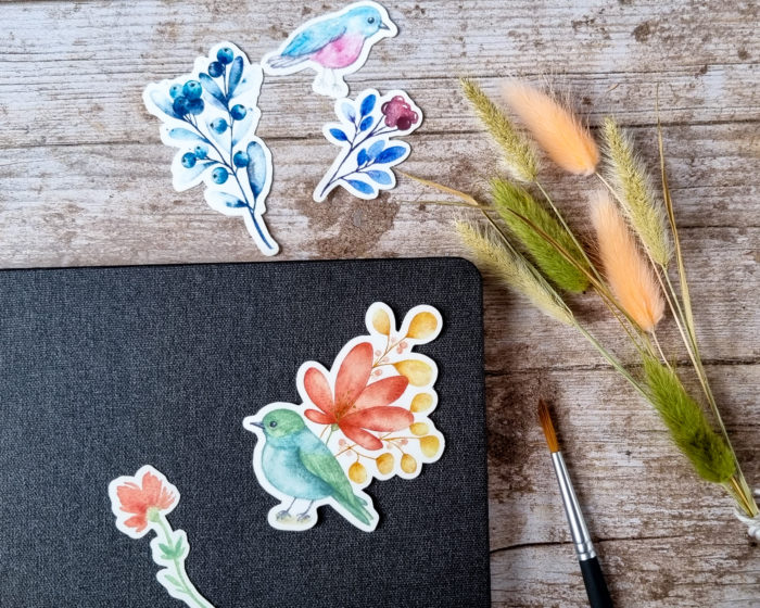 Sticker oiseau bleu vert – Image 4