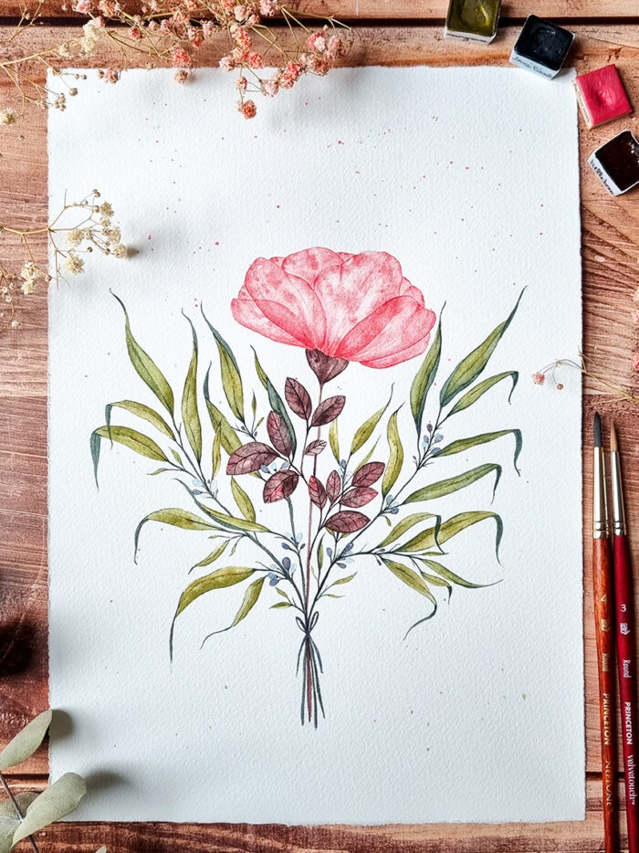Bouquet à l’œillet rose – Image 2