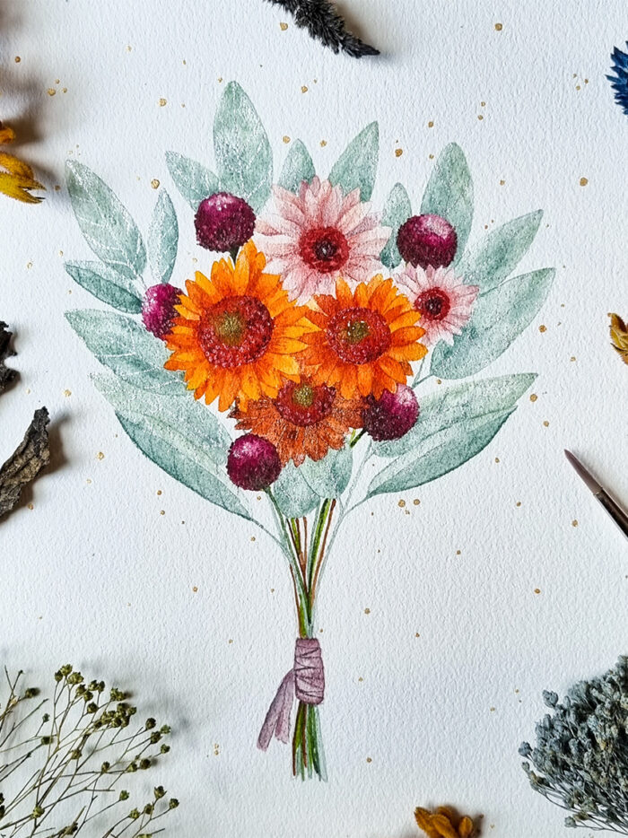Bouquet tournesols et sauge