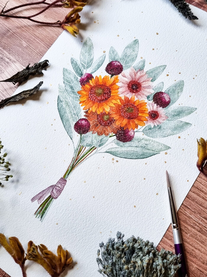 Bouquet tournesols et sauge – Image 2