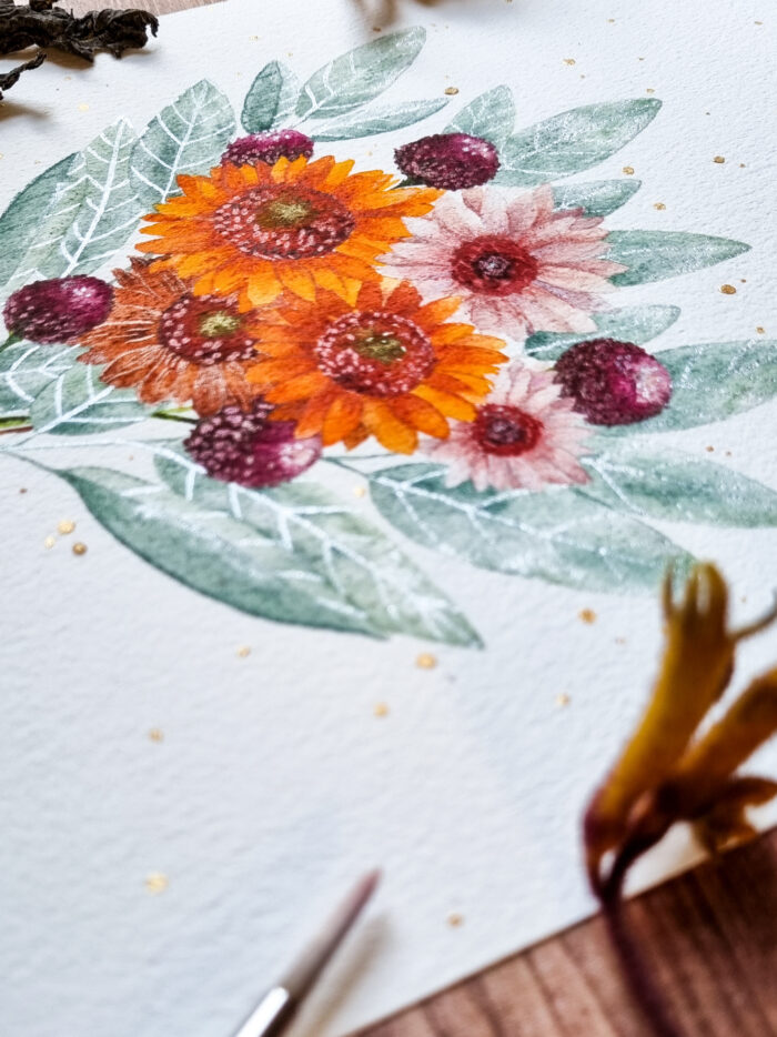 Bouquet tournesols et sauge – Image 3