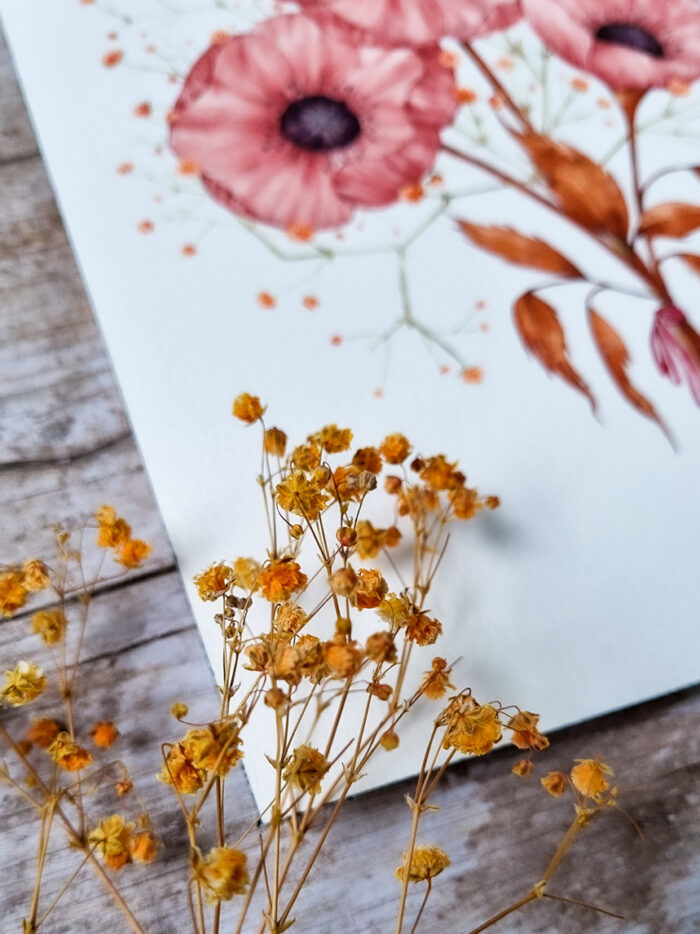 Bouquet aux pavots roses – Image 3