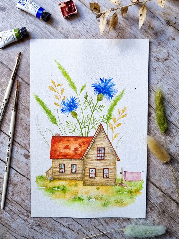 Illustration Ferme aux bleuets