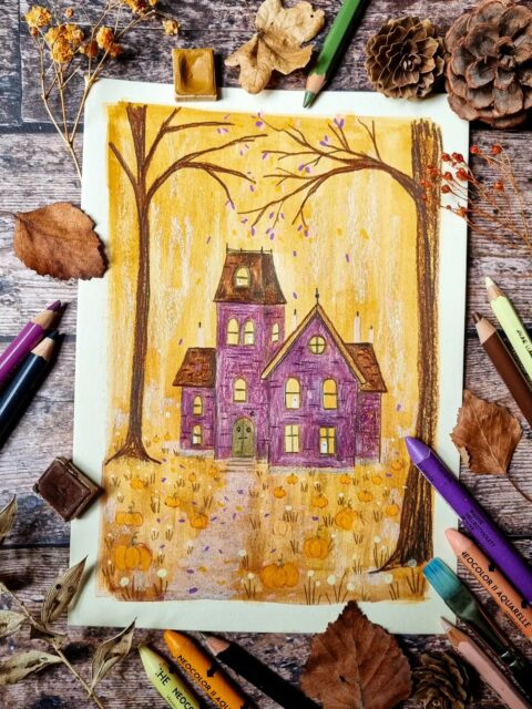 Atelier Manoir d'automne 🎃💜

Une ambiance douce et spooky à réaliser avec quelques coups de pinceau, de crayons et de pastels. 🖌🖍

Oui c'est possible ! 🤗 Et c'est ce que j'aimerais te partager à travers cet atelier découverte mixed media. 🫶🏻

✨️💜 On se retrouve le jeudi 29 octobre et le samedi 31 octobre de 16h30 à 18h pour cet atelier au salon @creativa_nantes au Parc des Expositions de la Beaujoire. (Lien de réservation en bio) 💜✨️

🖌 Le matériel sera mis à disposition pour l'atelier.
🩵 Accessible au débutant (je te donnerai une version dessinée du manoir, tu pourras te concentrer sur la technique mixed media 🤗).
✨️ Tu repars avec ta création et mes astuces pour créer des ambiances magiques. 🫶🏻
🎃 Bonne humeur assurée. 🥰

J'espère que ce modèle te plaît aussi. 🥰

Illustration en mixed media sur papier multitechnique naturel et blanc @cansonpaper, fond aux aquarelles artisanales @jolies.graines, détails aux pastels Neocolor II et crayons Pablo @carandache, crayons Chromaflow @derwentart_france et Polychromos @fabercastellfrance 

#illustratricefrançaise #illustrationmixedmedia #artistprocess