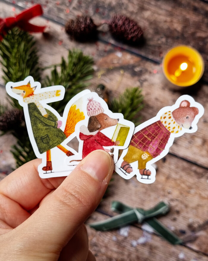 Sticker animaux d'hiver