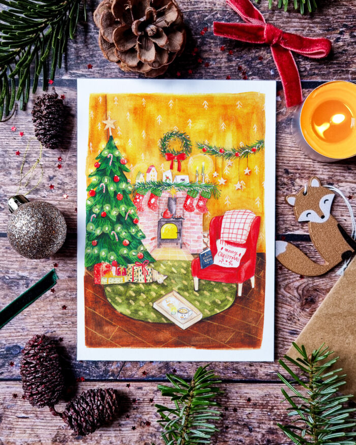 Carte salon de Noël