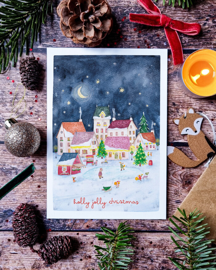 Carte village d'hiver