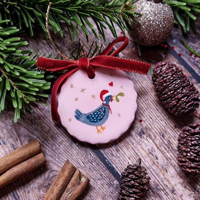 Suspension Poulette festive