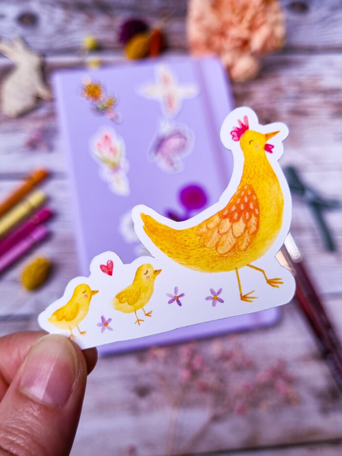 Sticker maman poule